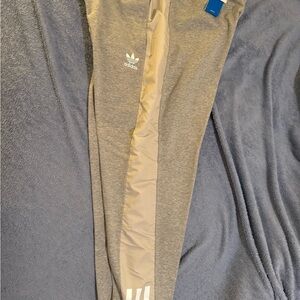 Adidas men Gray Joggers with White Accents size xxl new